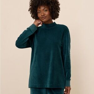 Organic Pure Velour Mock Tunic, Organic Cotton Celestial Fabric, Long Sleeve